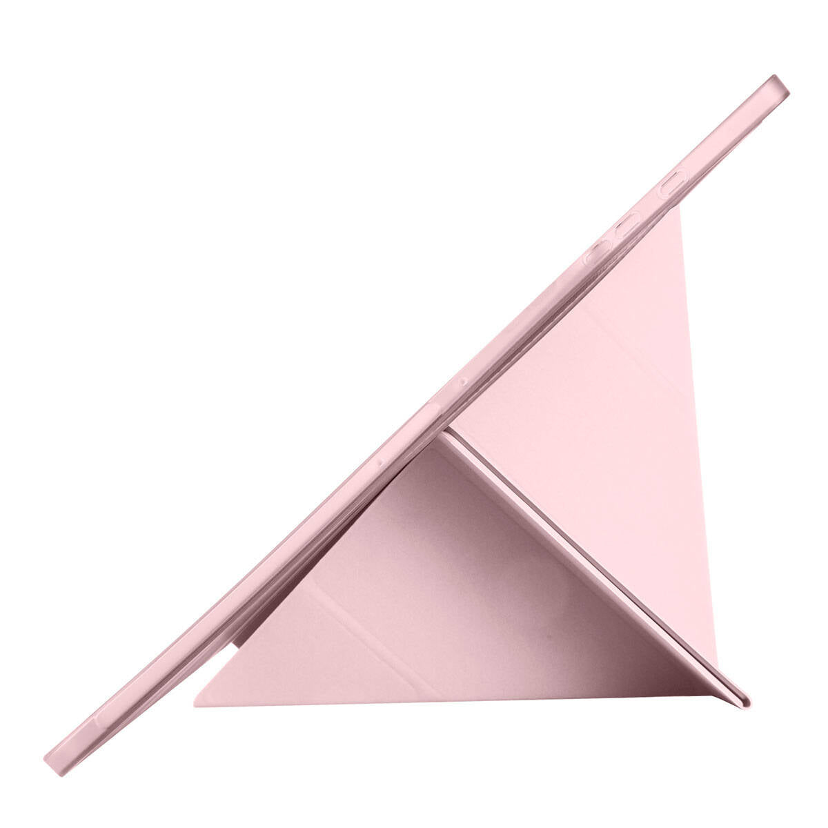 Galaxy Tab S9 Ultra Kılıf Zore Tri Folding Kalem Bölmeli Standlı Kılıf Rose Gold