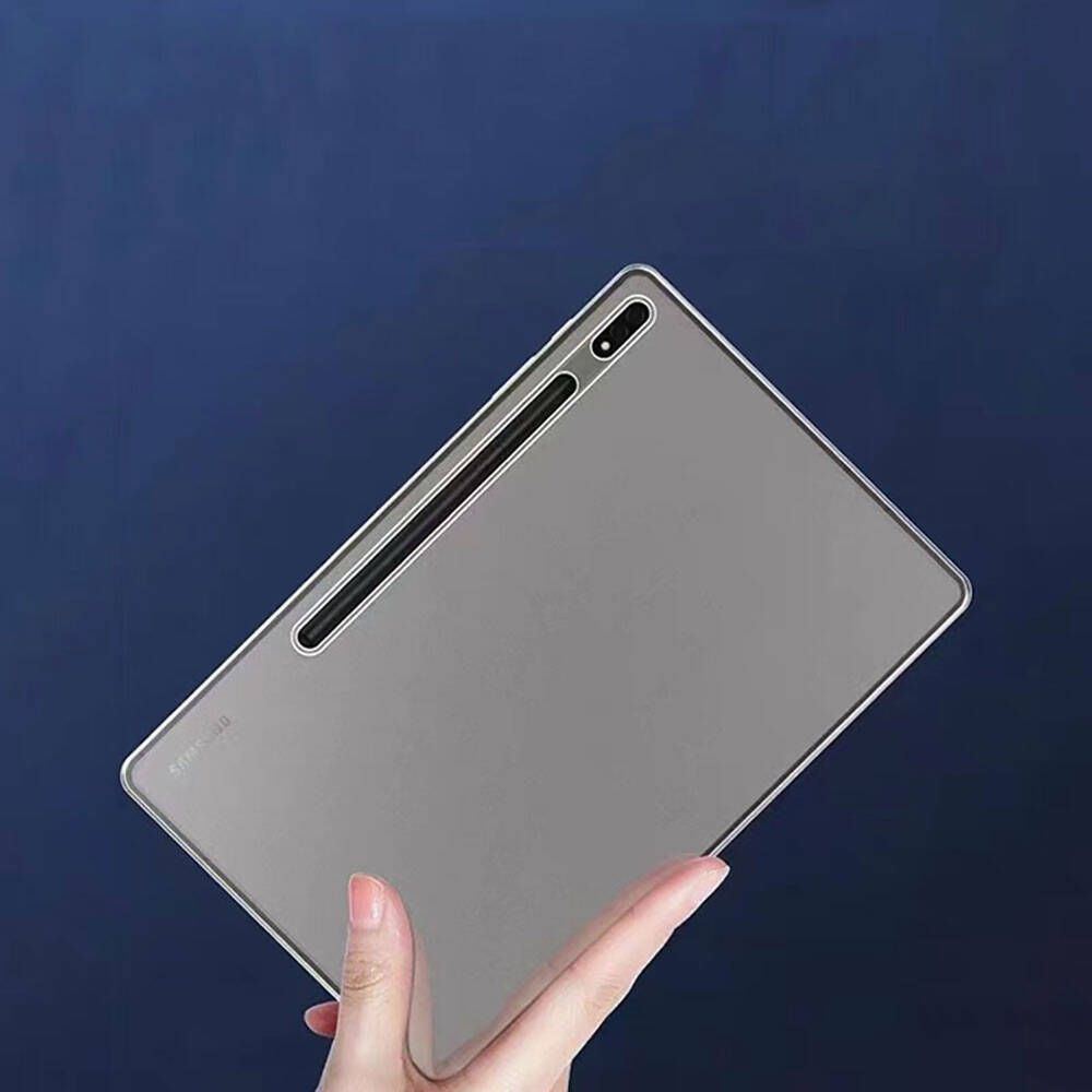 Galaxy Tab S9 Ultra SM-X910 Kılıf Zore Tablet Süper Silikon Kapak Renksiz