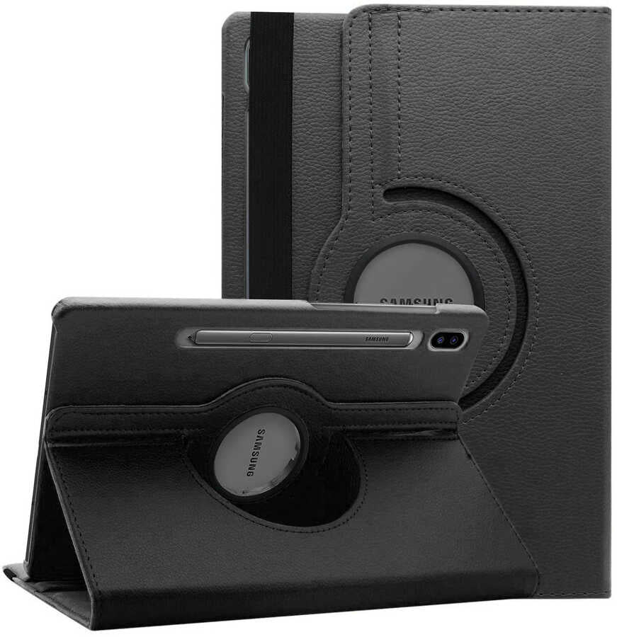 Galaxy Tab S6 T860 Zore Dönebilen Standlı Kılıf Siyah