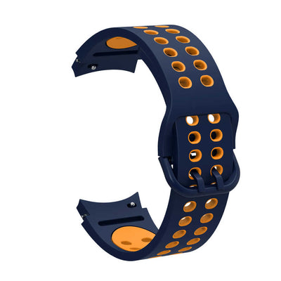 Galaxy Watch 4 Classic 42mm KRD-02 Silikon Kordon Mavi-Sarı