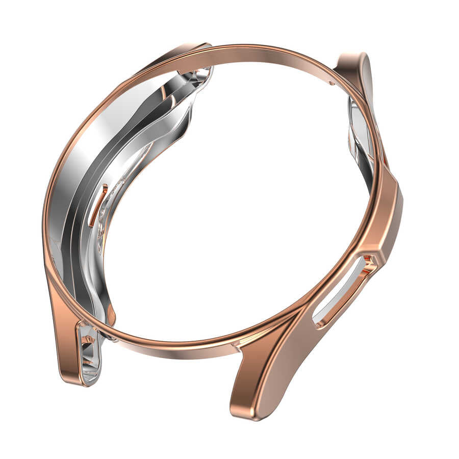 Galaxy Watch 4 Classic 42mm Zore Watch Gard 02 Koruyucu Silikon Rose Gold