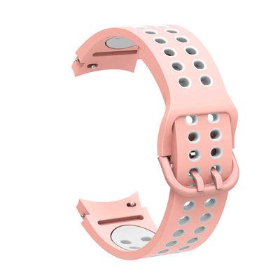 Galaxy Watch 4 Classic 46mm KRD-02 Silikon Kordon Pembe-Beyaz