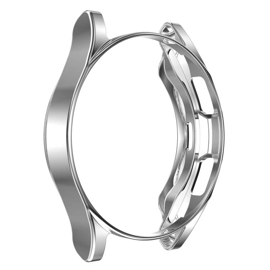 Galaxy Watch 4 Classic 46mm Zore Watch Gard 02 Koruyucu Silikon Gümüş