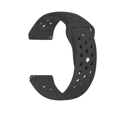 Galaxy Watch 42mm (20mm) KRD-02 Silikon Kordon Siyah