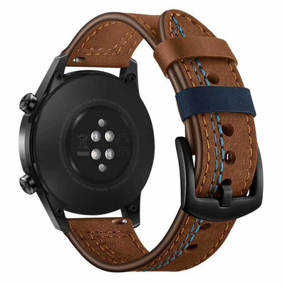 Galaxy Watch 42mm (20mm) KRD-19 Deri Kordon Siyah