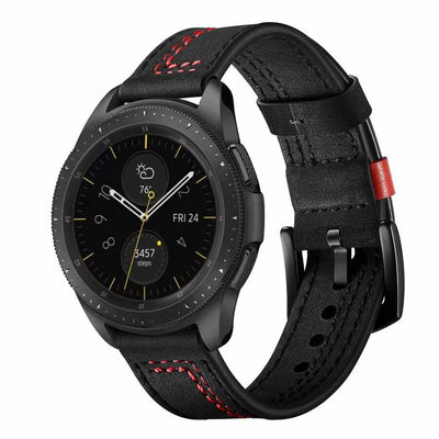 Galaxy Watch 42mm (20mm) KRD-19 Deri Kordon Siyah