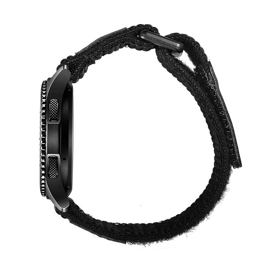 Galaxy Watch 42mm (20mm) Magic Nylon Kordon Siyah
