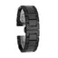 Galaxy Watch 42mm (20mm) Mat Seramik Metal Kordon Parlak Siyah