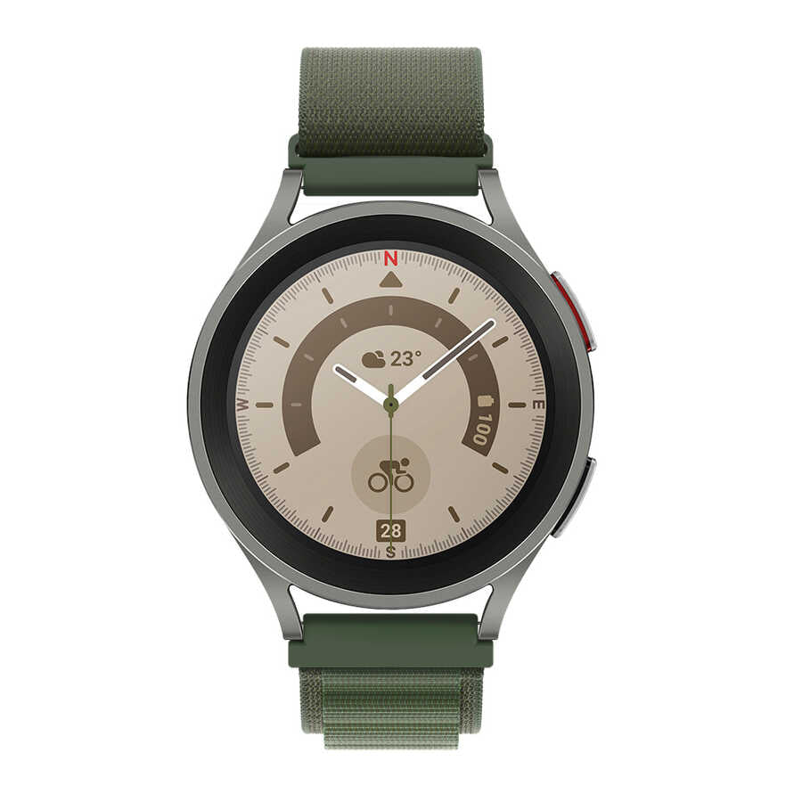Galaxy Watch 42mm Zore KRD-74 20mm Hasır Kordon Turuncu