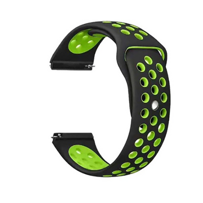Galaxy Watch 46mm (22mm) KRD-02 Silikon Kordon Siyah-Yeşil