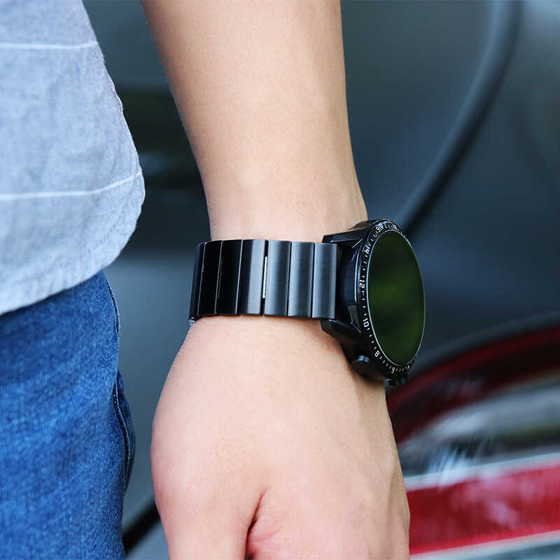 Galaxy Watch 46mm (22mm) KRD-16 Metal Kordon Beyaz