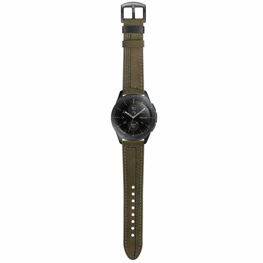 Galaxy Watch 46mm (22mm) KRD-19 Deri Kordon Yeşil