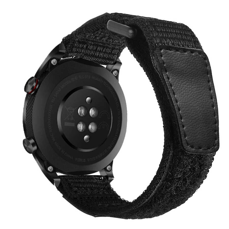 Galaxy Watch 46mm (22mm) Magic Nylon Kordon Siyah