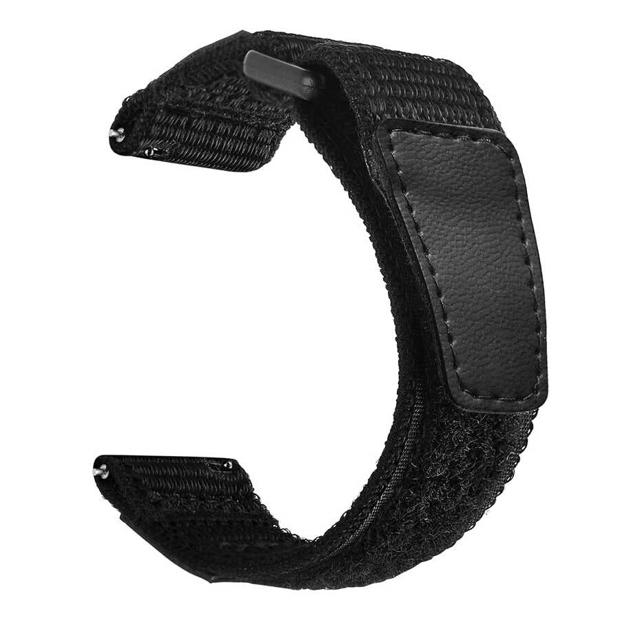 Galaxy Watch 46mm (22mm) Magic Nylon Kordon Siyah