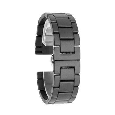 Galaxy Watch 46mm (22mm) Mat Seramik Metal Kordon Siyah