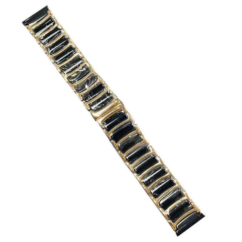 Galaxy Watch 46mm (22mm) Seramik Metal Kordon Siyah-Gold