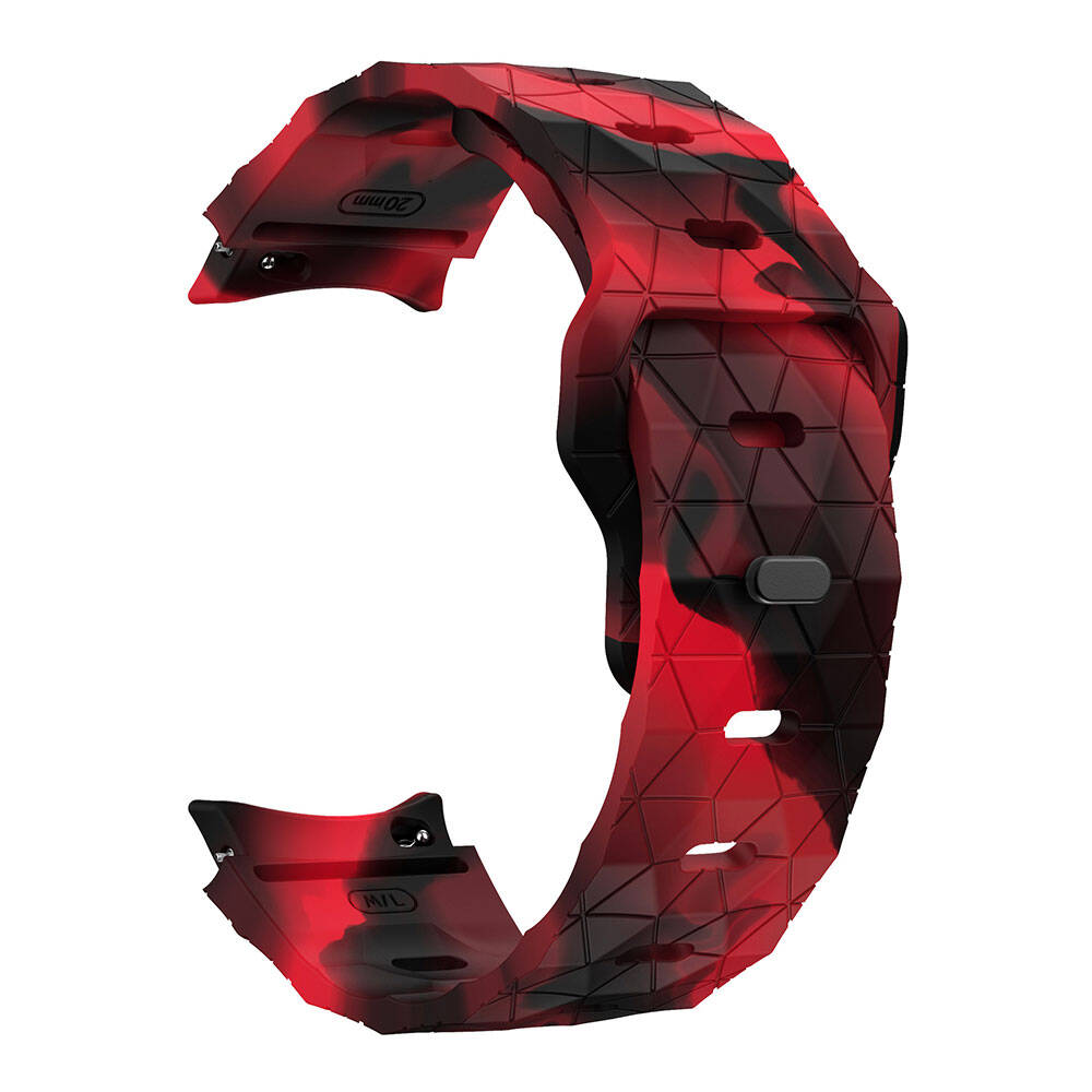 Galaxy Watch 5 40mm Zore KRD-116 20mm Futbol Desenli Spor Tasarımlı Silikon Kordon Turuncu