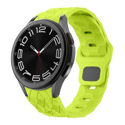 Galaxy Watch 5 44mm Zore KRD-116 20mm Futbol Desenli Spor Tasarımlı Silikon Kordon Sarı
