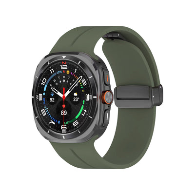 Galaxy Watch 8 44mm Zore KRD-84 22mm Silikon Kordon Koyu Yeşil