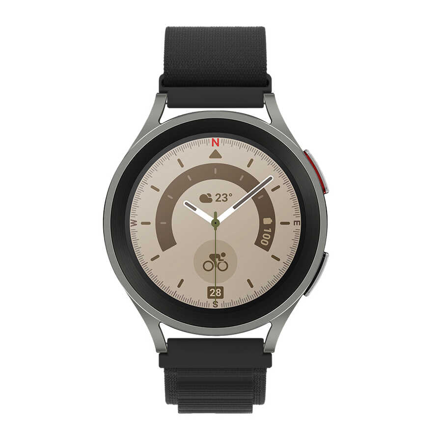 Galaxy Watch Active 2 44mm Zore KRD-74 20mm Hasır Kordon Yeşil