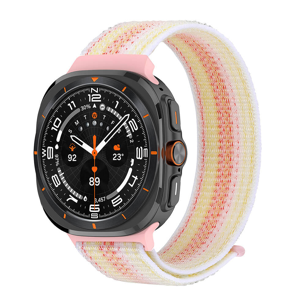 Galaxy Watch Ultra 47mm Zore KRD-03 Hasır Kordon Starlight