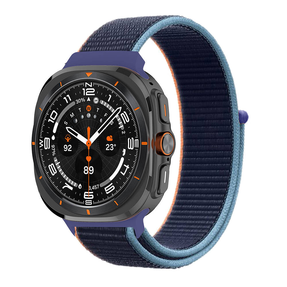 Galaxy Watch Ultra 47mm Zore KRD-03 Hasır Kordon Lacivert