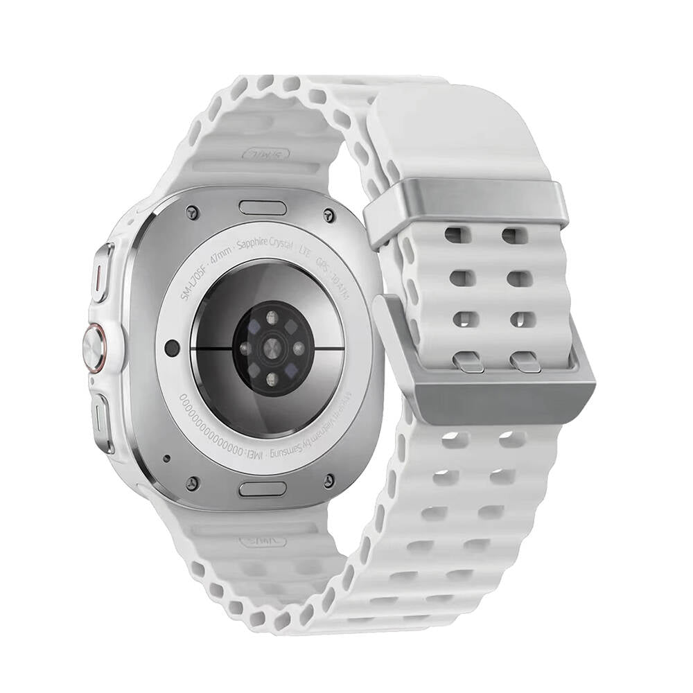 Galaxy Watch Ultra 47mm Zore KRD-118 Tırtıklı Tasarım Silikon Kordon Turuncu