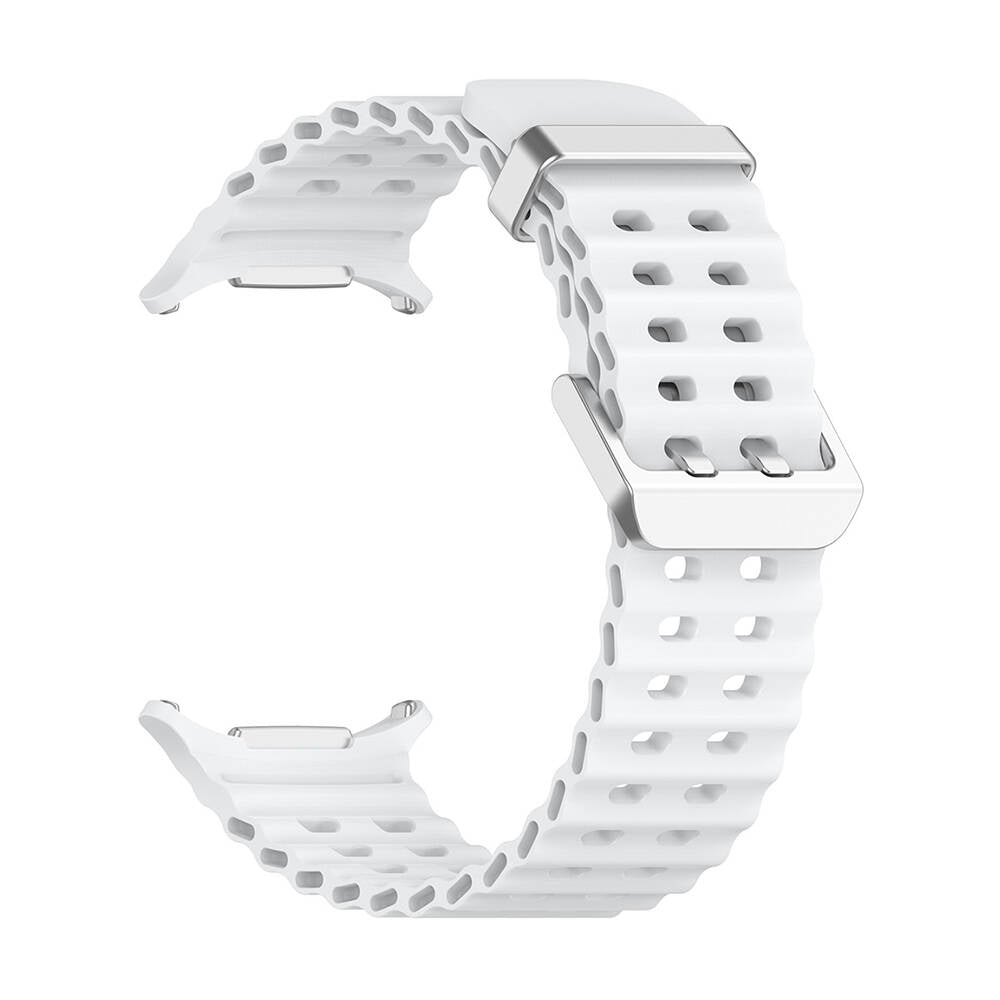 Galaxy Watch Ultra 47mm Zore KRD-118 Tırtıklı Tasarım Silikon Kordon Koyu Kırmızı