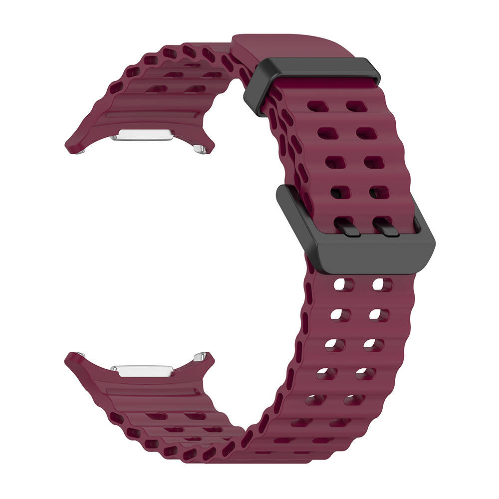 Galaxy Watch Ultra 47mm Zore KRD-118 Tırtıklı Tasarım Silikon Kordon Turuncu