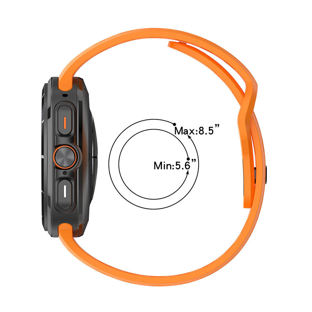 Galaxy Watch Ultra 47mm Zore KRD-119 Delikli Tasarım Silikon Kordon Turuncu