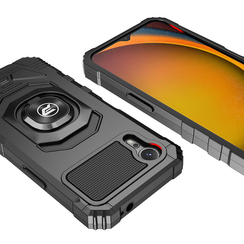 Galaxy XCover7 Pro Kılıf Zore Vega Blok Kapak Siyah