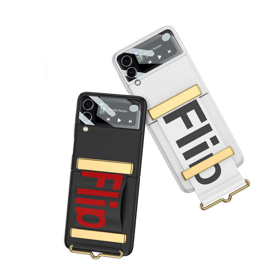 Galaxy Z Flip 3 Kılıf Zore Flio Kıpta Kapak Koyu Yeşil