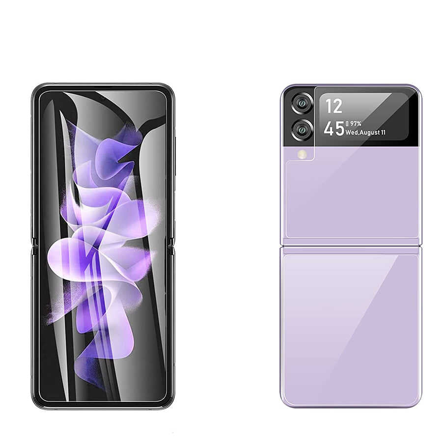 Galaxy Z Flip 4 Zore Narr Tpu Ön Arka Body Ekran Koruyucu Renksiz