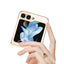 Galaxy Z Flip 5 Kılıf Zore Kıpta Lensli Kapak Gold
