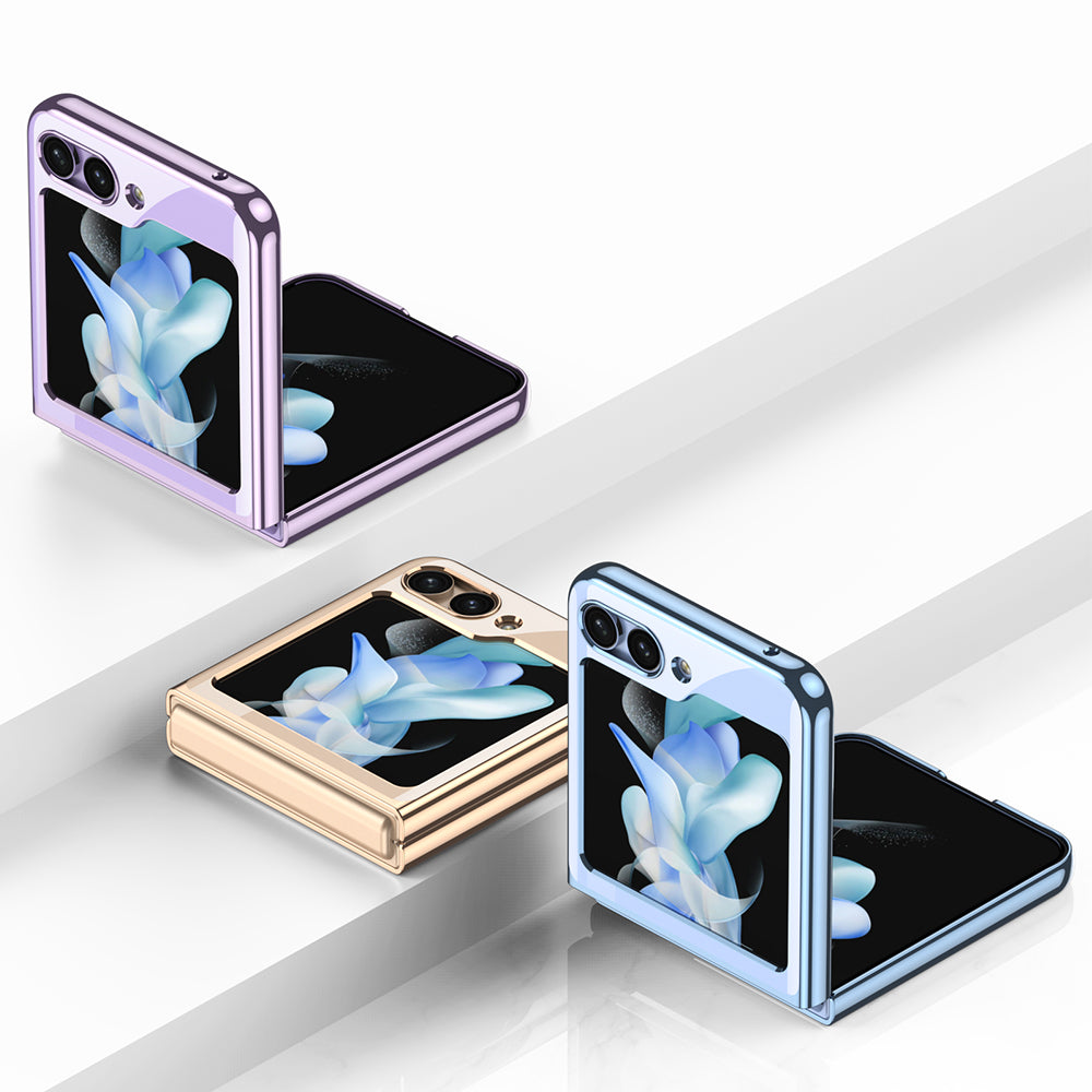 Galaxy Z Flip 5 Kılıf Zore Kıpta Lensli Kapak Mor
