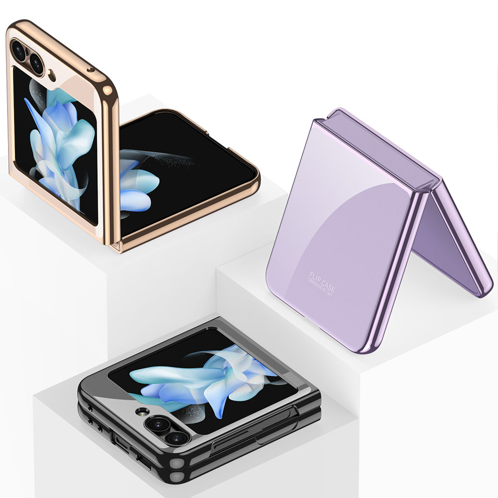 Galaxy Z Flip 5 Kılıf Zore Kıpta Lensli Kapak Siyah