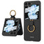 Galaxy Z Flip 5 Kılıf Zore Kıpta Yüzüklü Flip Sert Kapak Siyah