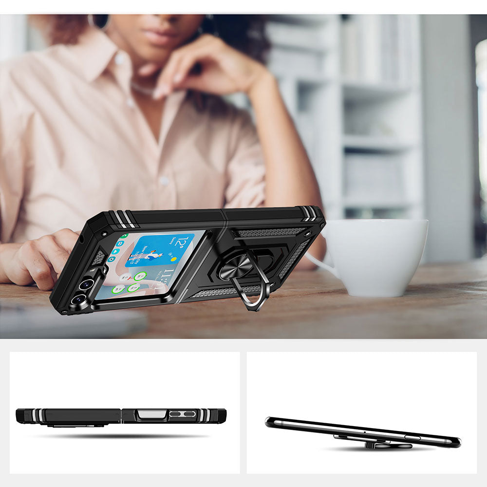 Galaxy Z Flip 5 Kılıf Zore Vega Kapak Siyah