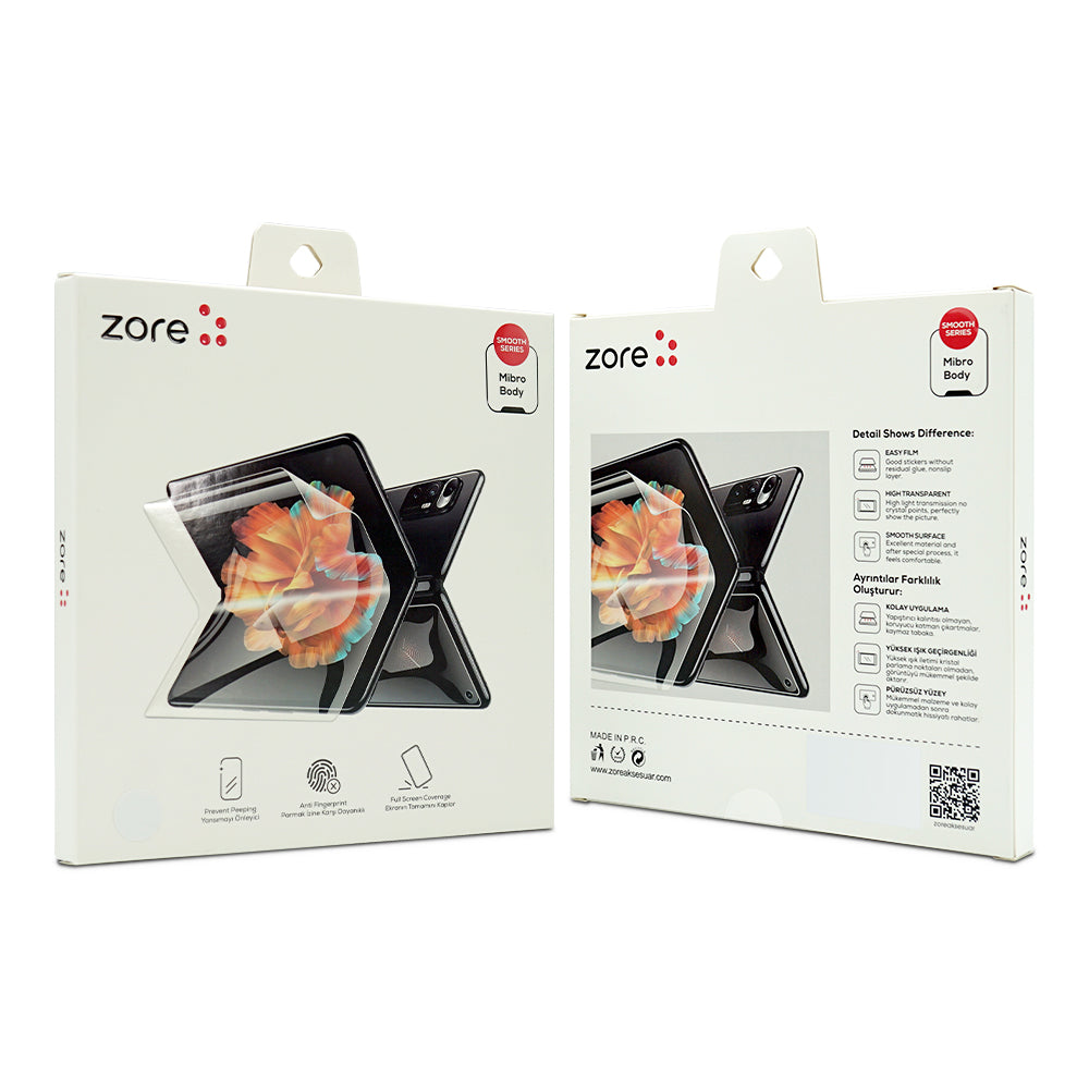 Galaxy Z Flip 5 Zore Hizalama Aparatlı S-Fit Body Ekran Koruyucu Renksiz