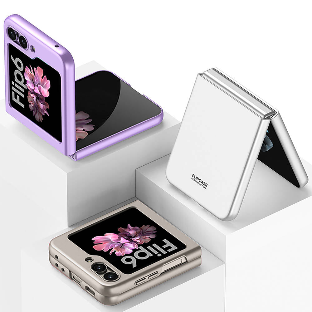 Galaxy Z Flip 6 Kılıf Zore Sert Kıpta Kapak Pembe