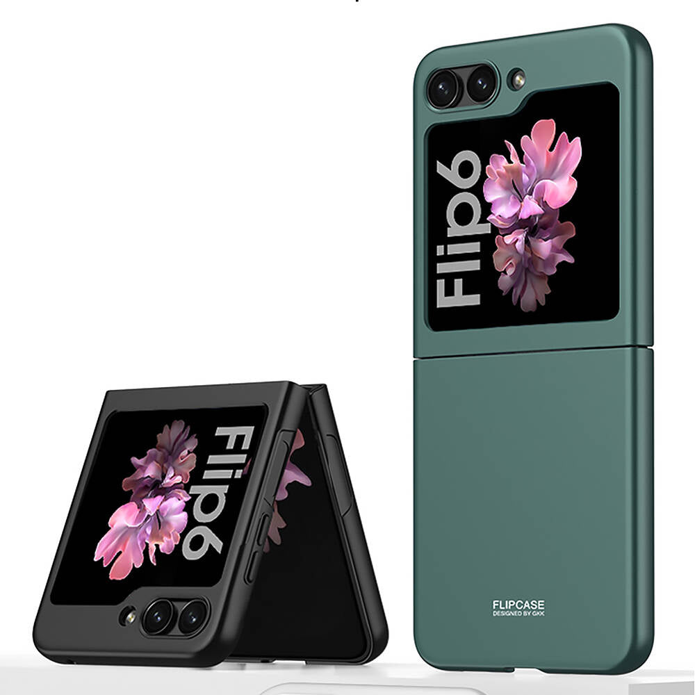 Galaxy Z Flip 6 Kılıf Zore Sert Kıpta Kapak Titanyum-Gri