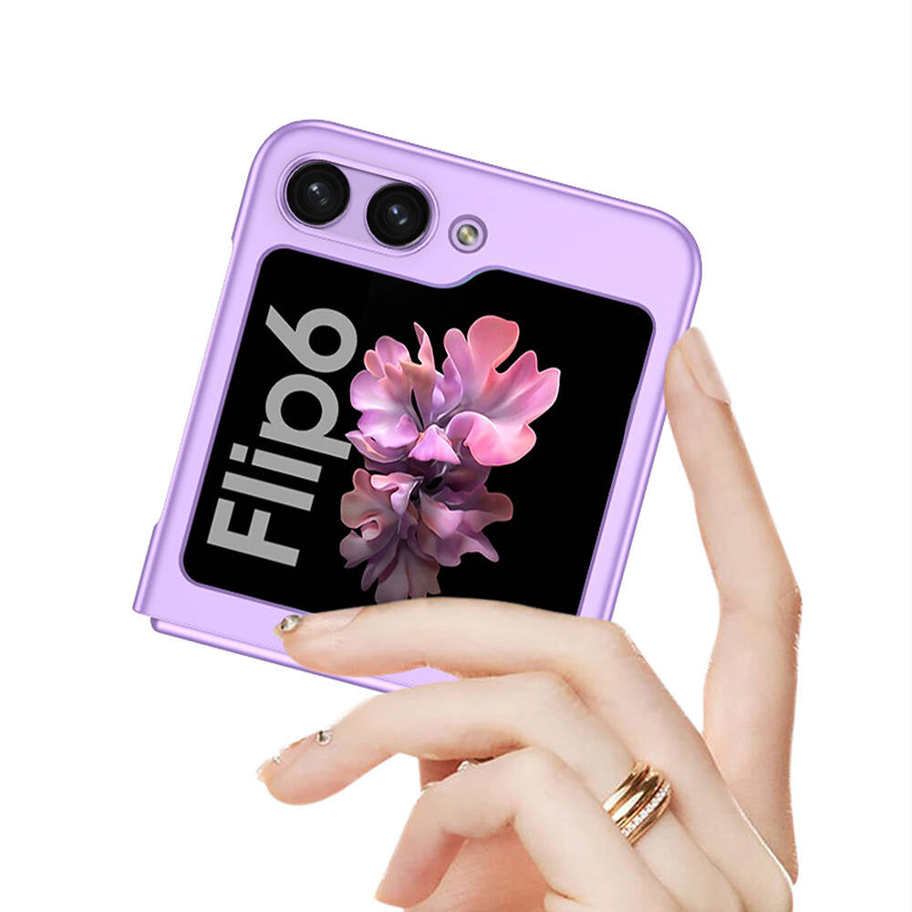 Galaxy Z Flip 6 Kılıf Zore Sert Kıpta Kapak Titanyum-Gri