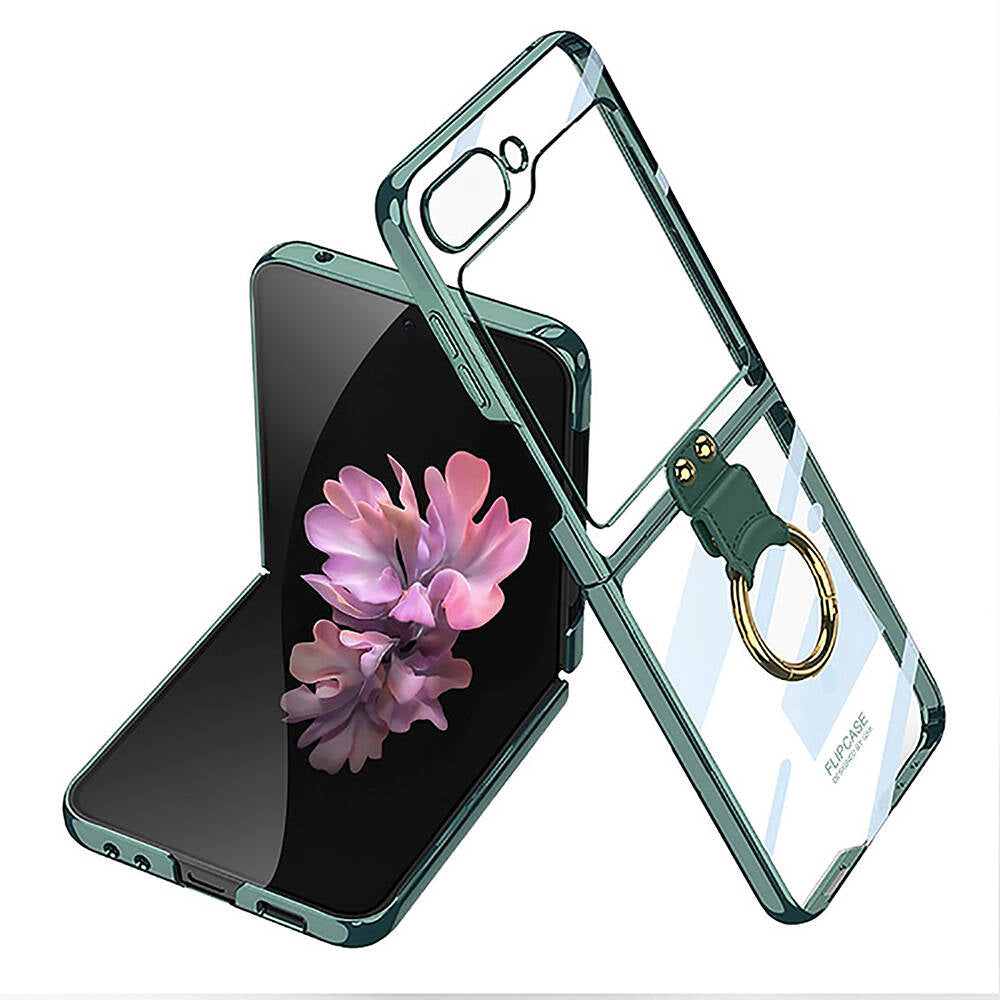 Galaxy Z Flip 6 Kılıf Zore Yüzüklü Kıpta Kapak Gold