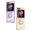 Galaxy Z Flip 6 Kılıf Zore Yüzüklü Kıpta Kapak Lila