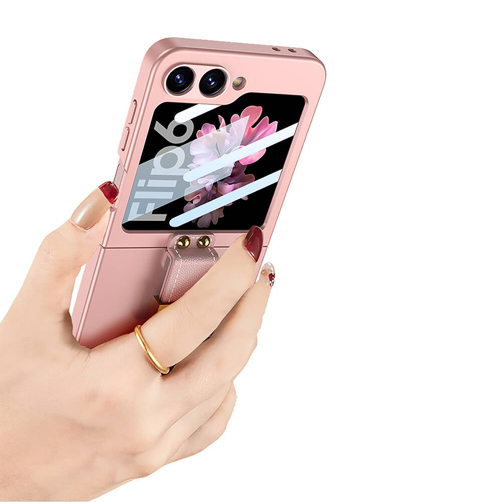 Galaxy Z Flip 6 Kılıf Zore Z Harfli Yüzüklü Kıpta Kapak Lila
