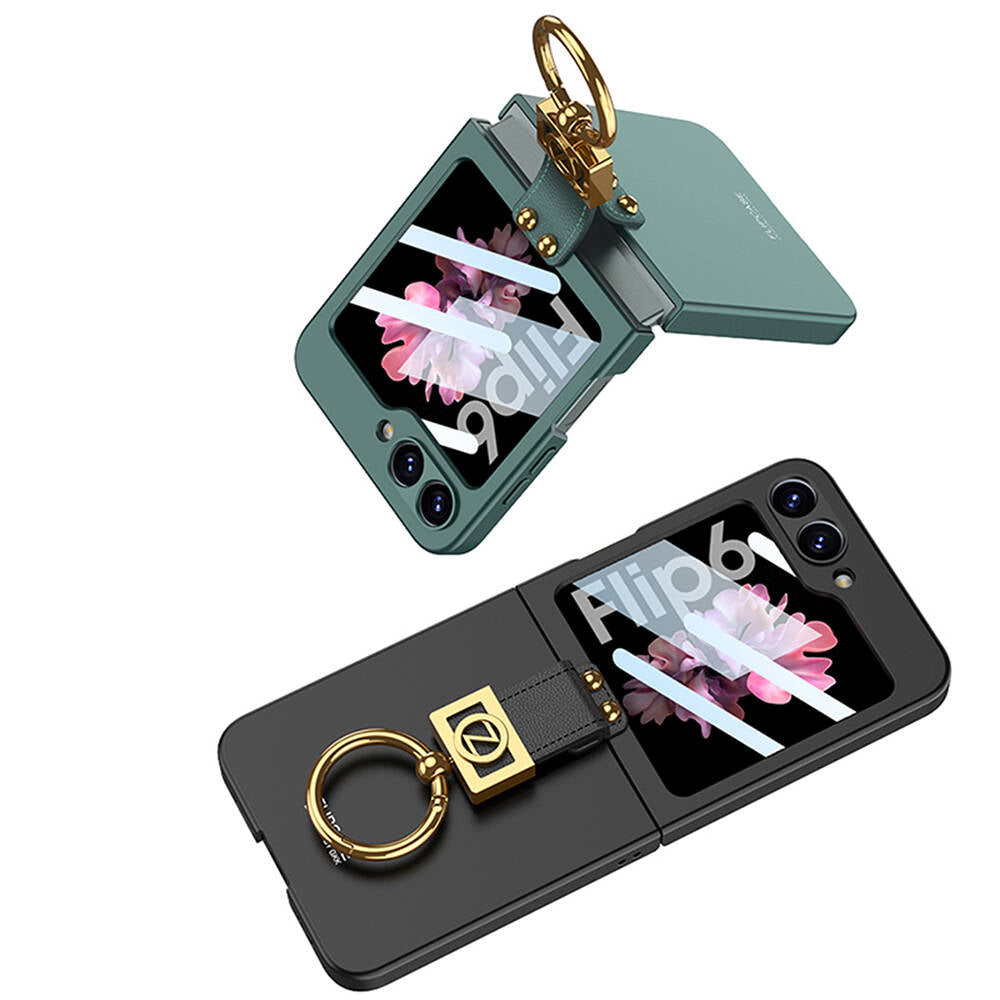 Galaxy Z Flip 6 Kılıf Zore Z Harfli Yüzüklü Kıpta Kapak Pembe