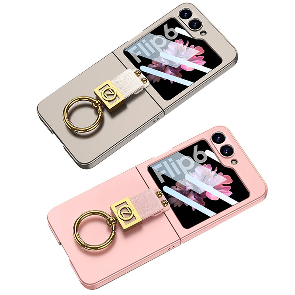 Galaxy Z Flip 6 Kılıf Zore Z Harfli Yüzüklü Kıpta Kapak Yeşil
