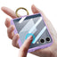 Galaxy Z Flip 7 Kılıf M-safe Şarj Özellikli Zore Kıpta Yüzüklü Flip Sert Kapak Gri