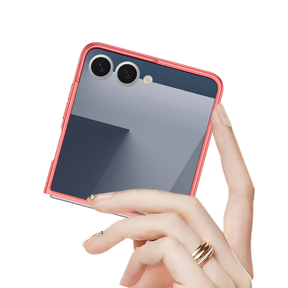 Galaxy Z Flip 7 Kılıf Wireless Şarj Özellikli Zore Kıpta M-safe Kapak Lacivert