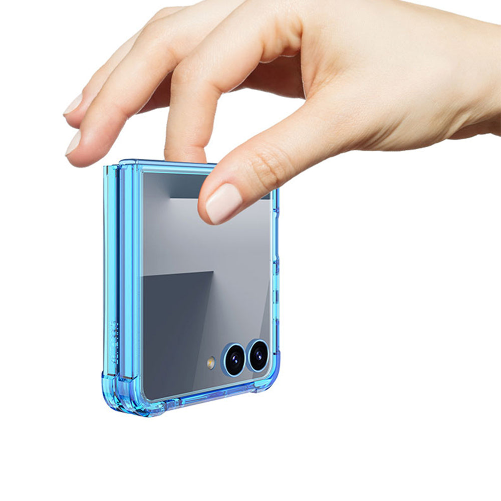 Galaxy Z Flip 7 Kılıf Zore Full Camlı Kıpta Kapak Siyah